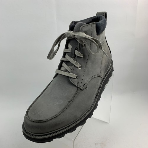 Sorel Madson II Ankle Boots Gray Leather Moc Round Toe Waterproof Size 11.5 NEW - 第 1/14 張圖片