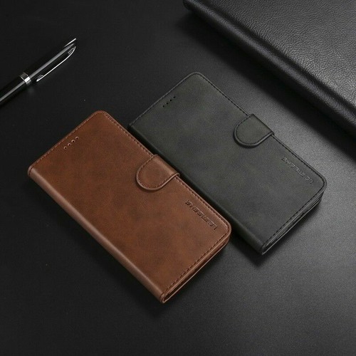 Flip Wallet Genuine Leather Case Cover For iPhone 16E 16 Pro Max 15 14 13 12 11+ - Picture 2 of 27