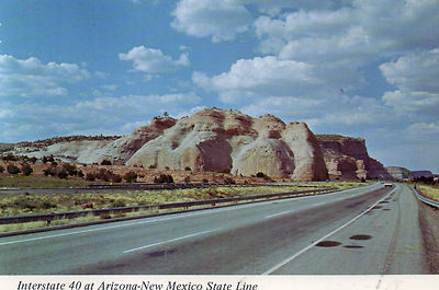  Postkarte USA New Mexico - Arizona State Line Interstate 40 unbespielt 
