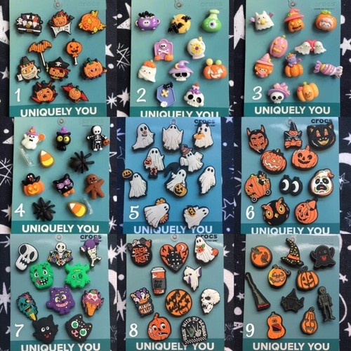 Crocs Handarbeit Jibbitz 10 Stck. Halloween Kürbis Trank Süßigkeiten Mais Schuh Charms 21 - Bild 1 von 40