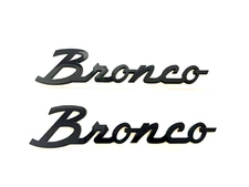 2PCS Tailgate Fender Classic Emblem Badge for 2021 2022 2023 Bronco Gloss Black