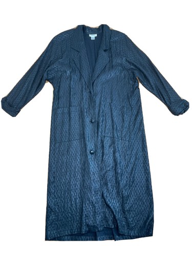 GEM 80's Vintage Rockstar Coat Uber Maxi Dress Duster Swing OverCoat TAMOTSU NY - Picture 10 of 18