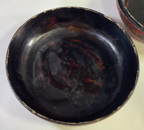 Antique Chinese Lacquered Wedding Box Red - Picture 10 of 18