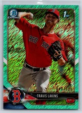 2018 Bowman Chrome Travis Lakins 1st Bowman Aqua Shimmer Refractor #/125 RC