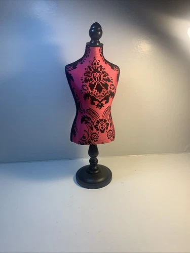 Mannequin Dress Form Jewelry Necklace Holder Display Wood Spindle Stand  16.75"