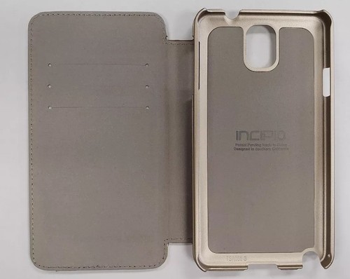 Incipio Watson Folio Wallet Case for Samsung Galaxy Note 3 N900 - Champagne Gold - Picture 3 of 4