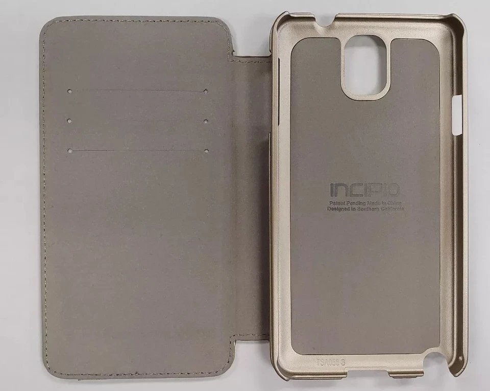 Funda tipo billetera tipo folio Incipio Watson para Samsung Galaxy Note 3 N900 - oro champán Foto 3 de 4