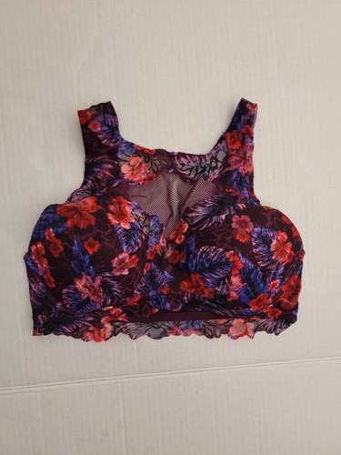 Top Bralette Victorias Secret Rosa Encaje Grande Crochet Floral Multicolor - Imagen 2 de 7
