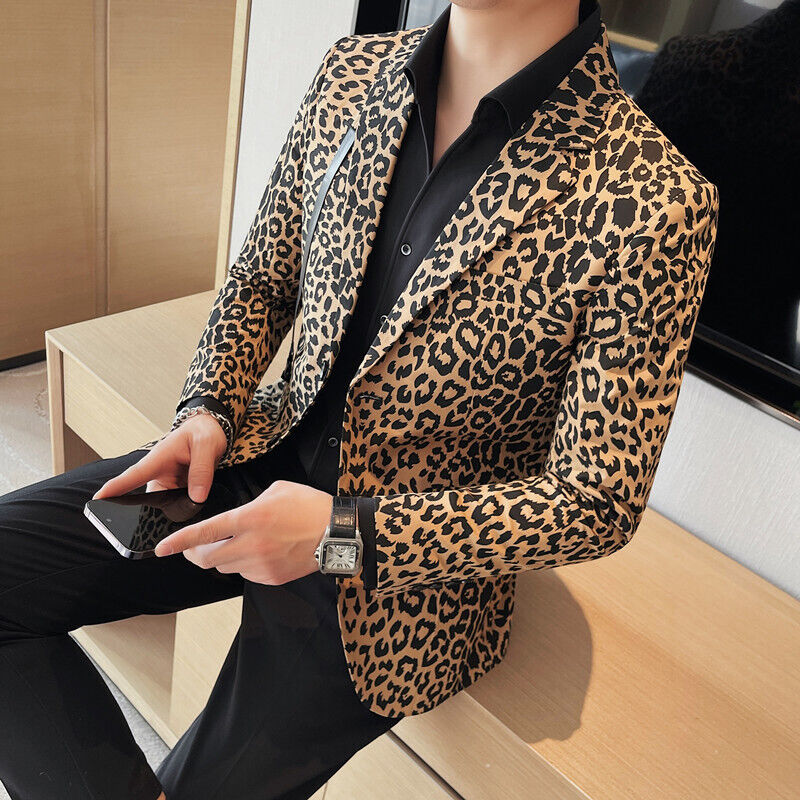 Animal Print Leopard Casual Blazer Outwear Animal Print Leopard Casual Blazer Outwear