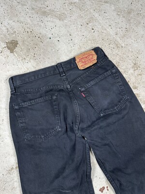 Vintage 1997 Levi's 501 Black Denim Pants Jeans Made in USA Vintage 1997 Levi's 501 Black Denim Pants Jeans Made in USA