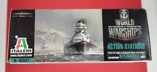 Italeri World of Warships Action Stations German 1:700 Scale Bismarck Model Kit - Picture 5 of 10