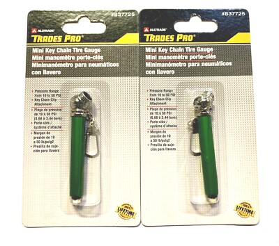 #ad #ad Trades Pro Mini Keychain Tire Pressure Gauge 2 Pack 837725 $7.99