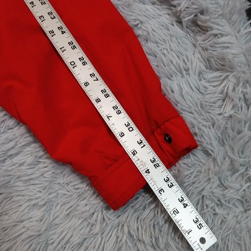 Vintage Field Stream Mens Rain Jacket Red L Waterproof Windproof Vented Pockets - Picture 12 of 19