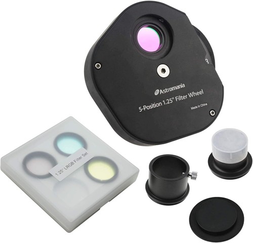 Compact 1.25" Filter Wheel with Quick-Change LRGB Filters for Astrophotography - Picture 4 of 8