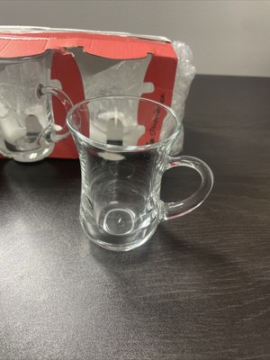 Set Of 6 Pasabahce Tea Glasses Clear Brand New