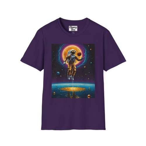 Cosmic Basketball Astronaut T Shirt – Space Sport Fantasy Galaxy Tee - Picture 54 of 61