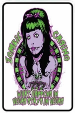 Zombie Casino sign Metal funny man cave house decor N730