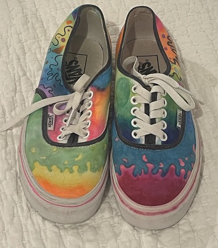Vans Skateboard Sneakers Hand Painted Shoes Mens 6.5 Womens 8 Funky RARE!! - Picture 8 of 8