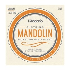 D'Addario EJ67 Loop End Mandolin Strings Nickel-Plated Steel; 8 strings 11-39