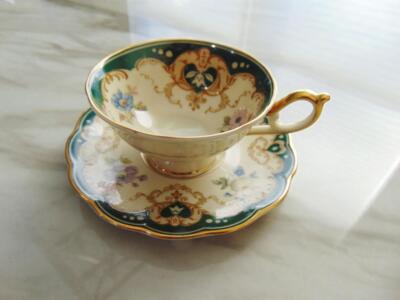 Royal Bayreuth ARDALT Demitasse Cup and Saucer Green