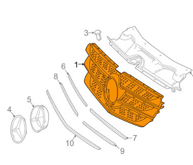 NEW MERCEDES BENZ METRIS W447 FRONT RADIATOR GRILLE