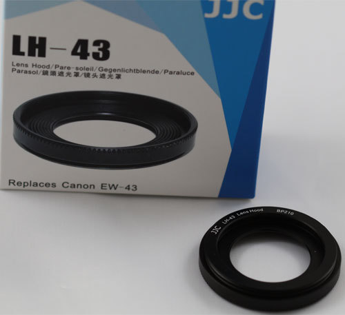JJC LH-43 Pro Hard Gegenlichtblende für Canon 22mm 2.0 STM Objektiv ersetzt Canon EW-43 22 - Bild 1 von 2