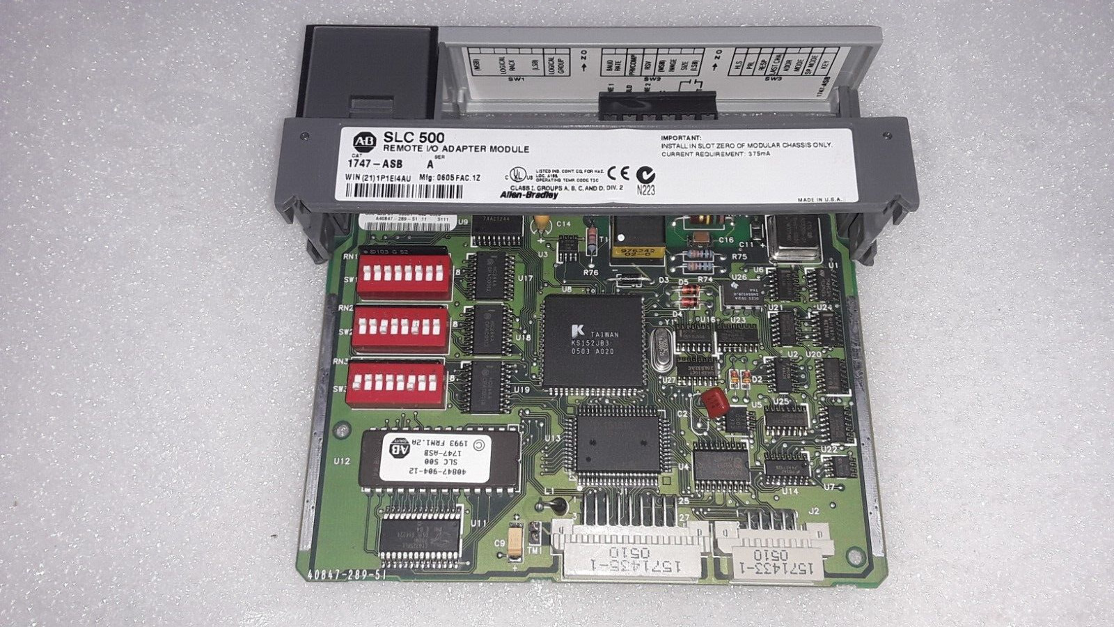 Allen-Bradley 1747-ASB Ser A Remote I/O Adapter Module