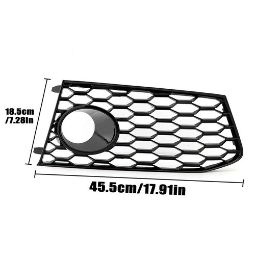 2PCS Front Bumper Fog Light Cover Fog Lamp Grille For RS6 2014-2018 - Picture 3 of 16