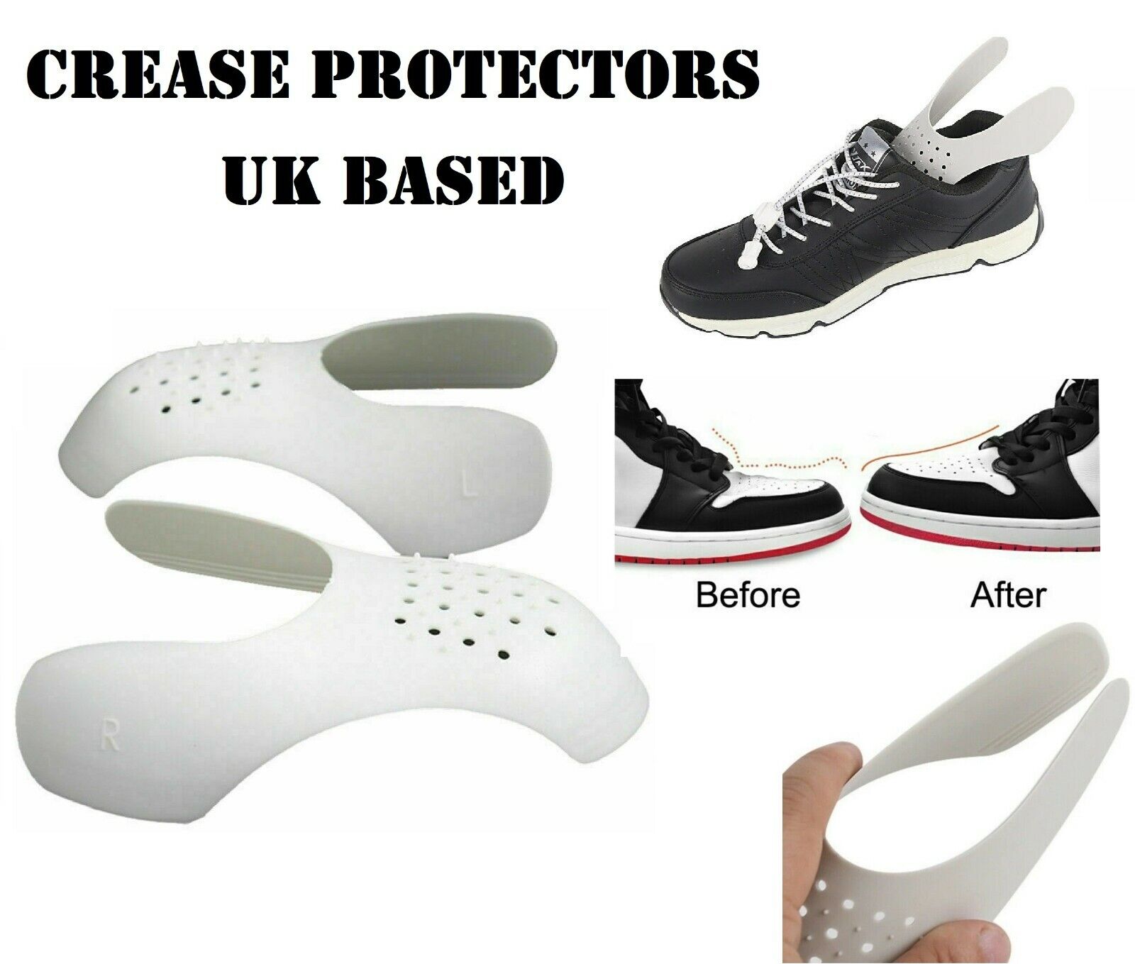 Reusable Anti Crease Sneaker Shield Trainer Shoes Frontside Protector ...