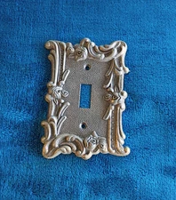 VTG American Tack Hardware Edmar Rose Victorian Style Switch Plate Ornate Floral