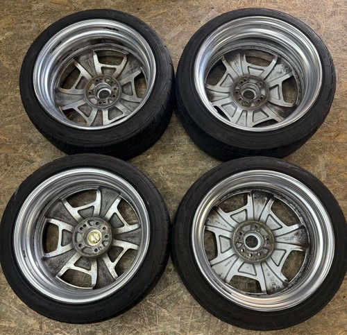WORK Euroline Wheels 18 inch 8J+28 8.5J+25 PCD114.3 5H set of 4 No tires Used - Picture 6 of 24