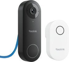 REOLINK Video Doorbell PoE Camera   2K IP Security Outdoor with black