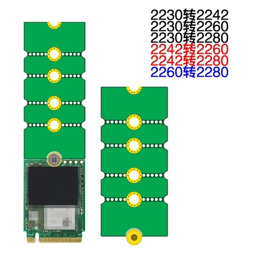 Support étendu NGFF NVME M.2 2230 à 2242/2260/2280, 2242 à 2280, 22604308 - Photo 6/6
