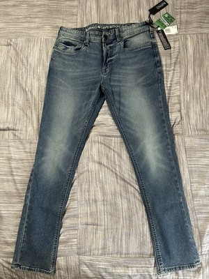 Buffalo David Bitton Men's Blue Denim Jeans Skinny Fit Mid Rise Medium Wash