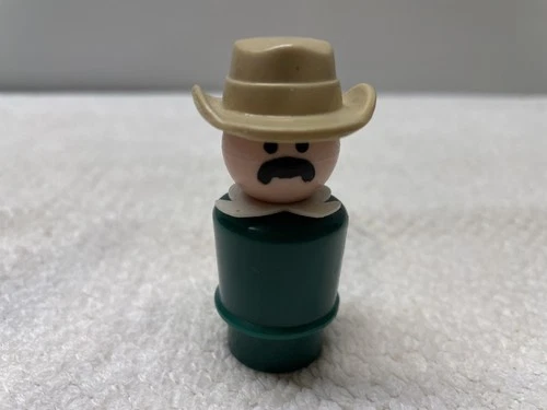 Vintage Fisher-Price Little People Whoops Zookeeper Rare White Scarf