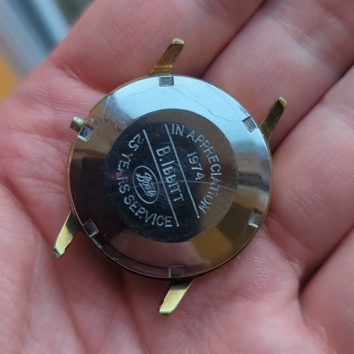Omega 166.098 Gold Plated Used Watch Case, Empty, For Geneve Automatic (D35) - Picture 9 of 10