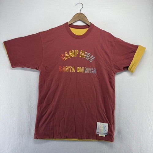 Camp High Collective Shirt Men's Medium Red yellow Santa Monica Clown Reversible - Picture 9 of 12