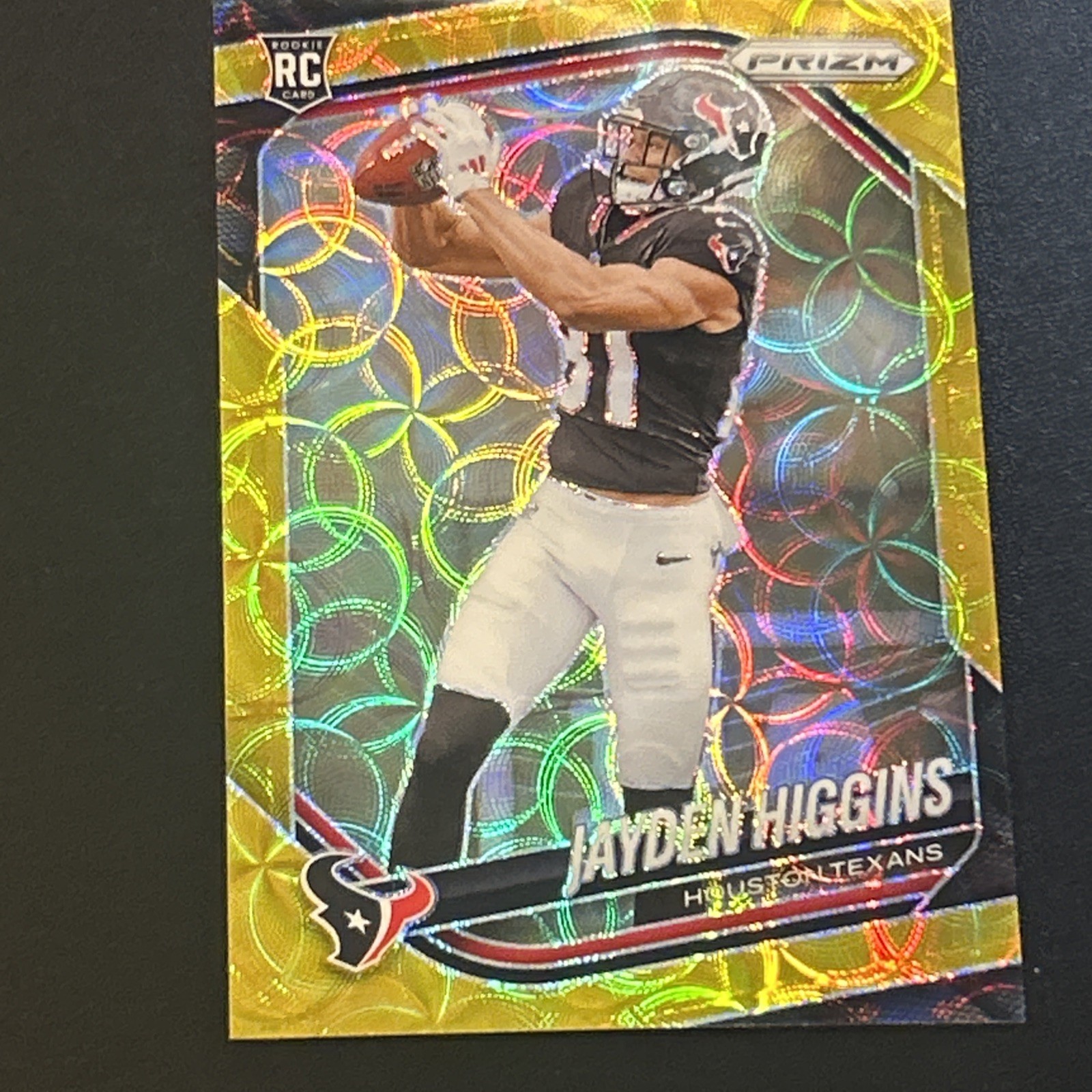 2025 Panini Prizm Choice Gold Jayden Higgins 10/10 #376 RC Houston Texans