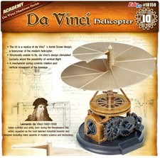 Academy Leonardo Da Vinci Manuscript Rotary Wing Flying Machine Plastic Model 18