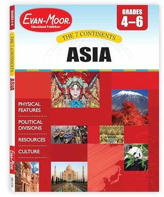 Evan-Moor Asia: Grades 4-6+ (The Seven - Paperback, by Evan Moor - Very Good o