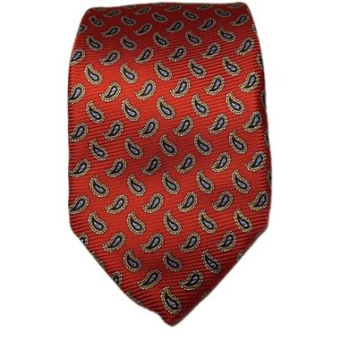 Vintage Robert Talbott Best of Class Silk Tie Red Gold Black Made In USA Tagged