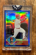 2003 Topps Chrome Blue Refractor Albert Pujol...