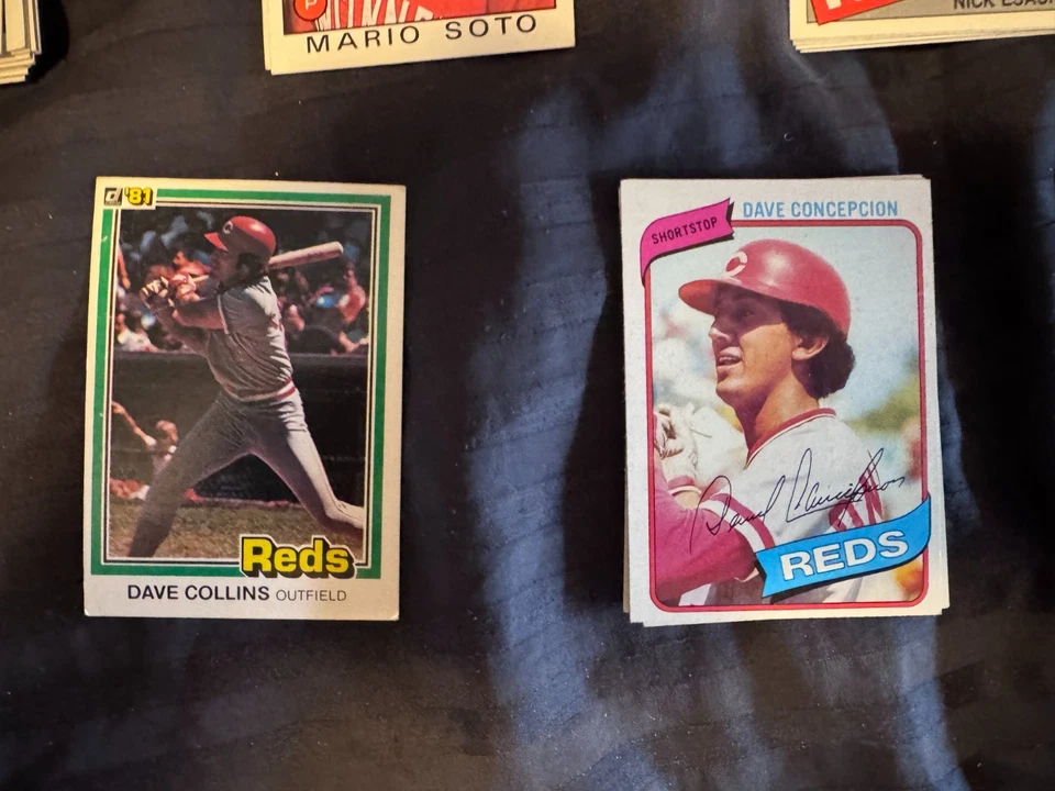 Lote de tarjetas de béisbol de los Rojos de Cincinnati años 70 - 90 Foto 3 de 4