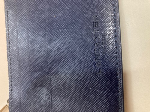 Lancaster Paris Genuine Leather Card/Coin Holder Navy Very Good Pre Owned - Picture 6 of 6
