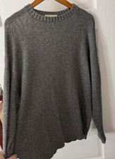 Lord Jeff Men's Size Medium Gray Wool Knit Crewneck Sweater 48" Chest Vintage