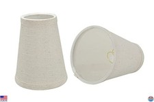 Aspen Creative 32663-2 Off-White Small Hardback Empire Clip-On Lamp Shade Set