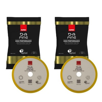2 x Rupes Bigfoot D-A fein Hochleistungsschaumstoff Compound Pad gelb 180 mm
