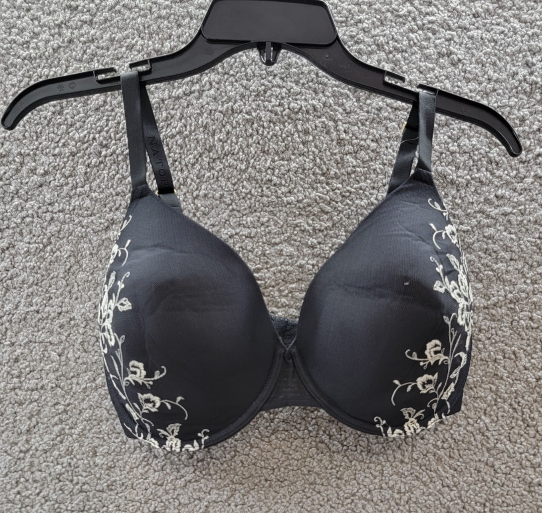 Natori Women's Flawless Contour Underwire Bra - Embroidered T-Shirt Bra With Mesh