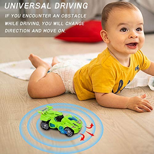 Transformers Toys for 3-6 Year Old Boys Dinosaur Toys with LED Light and Green