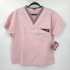 NWT Dickies Women s Small Scrub Top V Neck Nursing Medical Shirt Pink